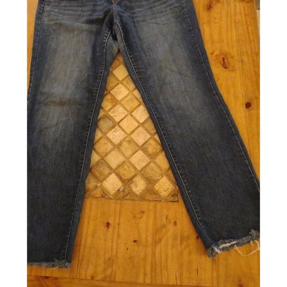 Womens Size 12 Sonoma Denim Blue Jeans Cut Off Raw Hem Waist 36 Rise 10 Inseam 2 - Picture 2 of 4